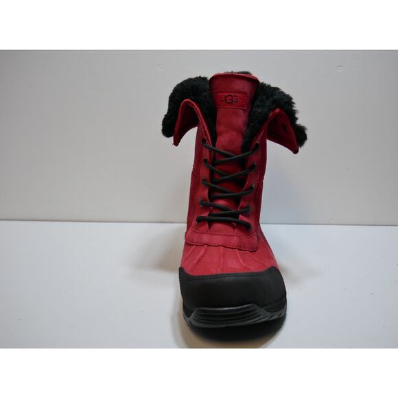 NEW UGG BUTTE LEATHER BOOT SHERPA WOOL VIBRAM RED 1130809 MENS SIZE - 10 - Picture 12 of 16